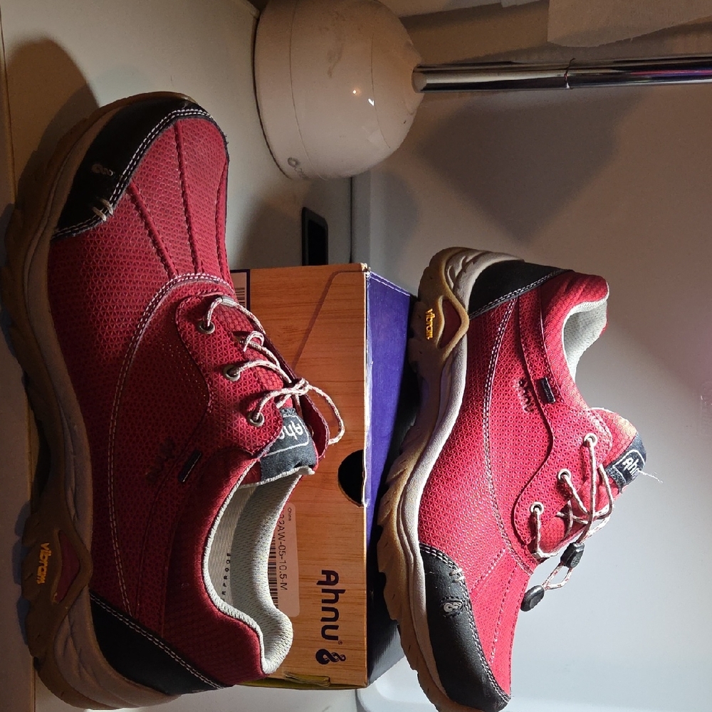 Ahnu Women's Sneakers in Red and Black